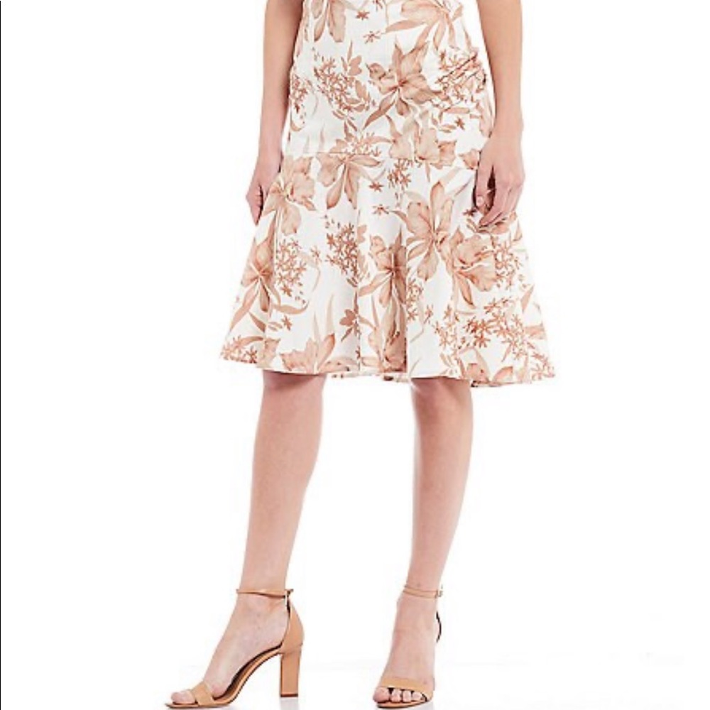 Antonio Melani Clara A-Line Printed Skirt.
